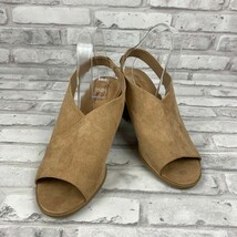 Dexflex Comfort Womens Tilda Brown Faux Suede Vegan Block Heel Sandals S... - $39.22