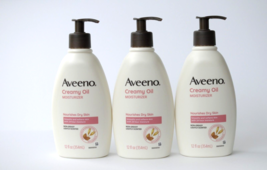 Aveeno Creamy Oil Moisturizer Dry Skin Oat and Almond Oil 12 Oz Each Lot... - £47.40 GBP