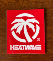 Authentic HEATWAVE Visual STICKER square Palm logo Red &amp; White Awesome!! - £3.10 GBP