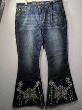 Grace In LA Jeans Flare High Rise Western Embroidered  Stretch Boot Rode... - $54.45