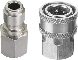 High Pressure Quick Connect Adapter Kit 3/8’’ Male Thread 5000 PSI Power... - $18.93
