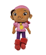 Disney Store Pirate Izzy Doll Plush Girl 12&quot; Jake &amp; Neverland Pink Top E... - $150.41 MXN
