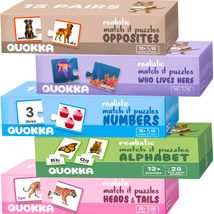 QUOKKA 5X MEGASET Realistic Puzzles for Toddlers 3-5 - Matching Games fo... - £23.34 GBP+