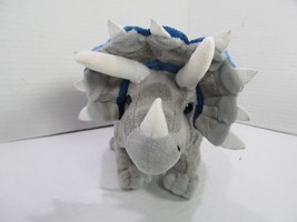 Adventure Planet Dinosaur Triceratops Gray Blue Plush Toy Animal Stuffed... - £8.92 GBP