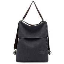 Hot Multifunctional Canvas Backpack for Women Multi Pocket Travel BackpaFemale S - £25.33 GBP
