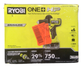 USED - RYOBI PBLHM101K 18v Brushless 1/2&quot; Drill Kit - $92.26
