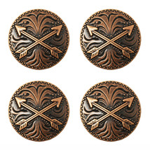 Concho Set of 4 Conchos Western Saddle Tack  Copper Arrow 401572 - $24.74