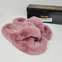 Rociwin Womens Slippers Sz 10 M Leather Red Size Euro 42 Us - £19.08 GBP