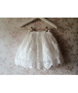 Mini Lace Baby Tutu Girl White Tutu Skirt - $15.00