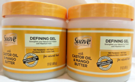 2 Pack Suave Professionals Defining Gel With Castor Oil And Mango Butter 17 Oz.  - £22.34 GBP