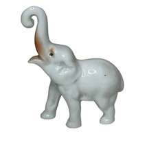 Vintage White Ceramic Elephant Trunk Up Lucky Elephant Japan - $278.12 MXN