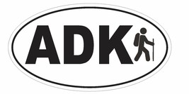 ADK Adirondack Hiker Oval Bumper Sticker or Helmet Sticker D3002 Euro Oval - $1.39+