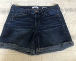 Sonoma Womens Size 8 Distressed Denim Stretch Jean Rolled Cuff Shorts - £16.81 GBP