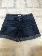 Sonoma Womens Size 8 Distressed Denim Stretch Jean Rolled Cuff Shorts - $21.49