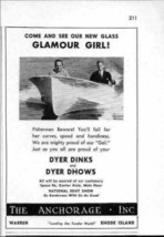 1951 Print Ad Glamour Girl Boats Dyer Dink &amp; Dhows The Anchorage Warren,RI - £7.90 GBP