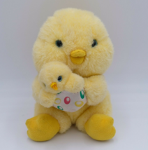 Avon Mom &amp; Baby Chick Plush Yellow 8&quot; Stuffed Animal Toy Easter 1994 Vin... - £9.45 GBP