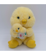 Avon Mom &amp; Baby Chick Plush Yellow 8&quot; Stuffed Animal Toy Easter 1994 Vin... - £9.32 GBP