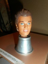 1990 Mattel Barbie KEN DOLL HEAD ONLY Brown Molded Hair needs repair Vintage - $13.29
