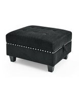 Ottoman For Modular Sectional Black Velvet 25.5"x31.5"x19" - $269.00