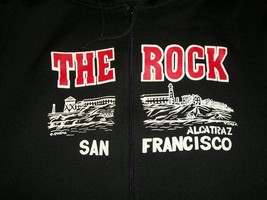 The Rock Alcatraz Men&#39;s Sweatshirt Black Size XL San Francisco Zipper Ho... - £39.95 GBP