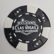 Harley Davidson Poker Chip - Las Vegas , NV  - Black &amp; White - $4.94