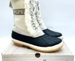BEARPAW Floral Tess Faux Fur-Trim Duck Boots- Winter White, US 7M / EUR 38 - $58.29