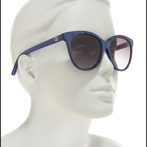 Gucci GG0082SK 005 Blue/Grey Lens Rectangular Sunglasses - £228.04 GBP