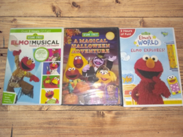 Sesame Street Education &amp; Music Dvd Lot of 3 PBS Elmo Muppets - £12.54 GBP