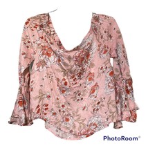 Altar&#39;d State Womens Pink Floral Off Shoulder Top Blouse Size Small New - £9.86 GBP