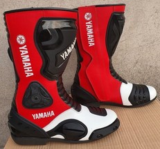 Top Quality Yamaha Model Motorbike Riding Leather Shoes  Motorcycle Racing Boots - £99.57 GBP