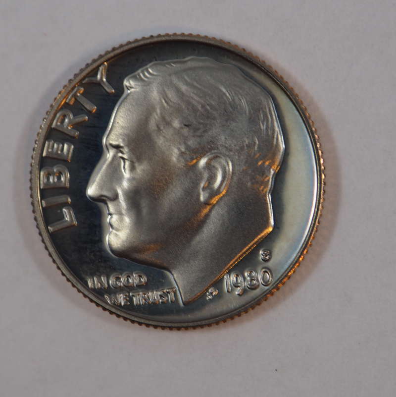 1980 S Roosevelt Clad Dime Proof GEM US Coin Proof (PF) - SKU 22USDMCL - $2.95