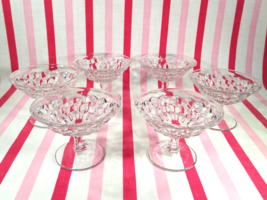 Beautiful Vintage Fostoria American 6pc Clear Footed Cubist Low Sherbet ... - $47.52