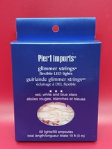 Pier 1 Import Christmas Star Glimmer Strings Flexible LED Lights 10 ft 5... - £11.79 GBP