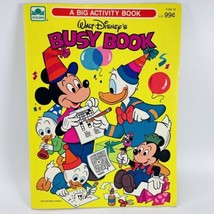 1982 Walt Disney Golden Big Activity Busy Book Coloring Book Unused Unco... - $9.75