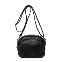 Simple Multi-Layer Girl Shoulder Bag Woven Decoration Elegant Lady Messenger Bag - £38.75 GBP