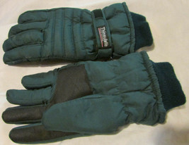 Broner RN#41517 Thinsulate Ski Snow Winter Gloves Leather Palms &amp; 2 Fingers Lg - £12.69 GBP