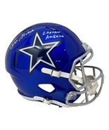 Roger Staubach Signed Cowboys FS Flash Replica Speed Helmet Captain Amer... - £380.06 GBP