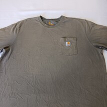 Carhartt Original Fit Men's Green Cotton Blend Long Sleeve Pocket T-Shirt Sz 2XL image 13