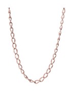 Elegant Rose Gold Tone Twisted Oval Link Chain Necklace Fashion Jewelry - €20,90 EUR
