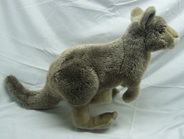 Fao Schwarz Soft Cute Gray Kangaroo 17&quot; Plush Stuffed Animal Toy - £31.29 GBP