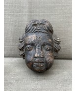 Vintage Angel Cherub Head Wall Hanging Plaster To Look Like Wood - $46.55