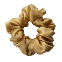 100% Mulberry Silk Scrunchie Champagne Floral Ponytail Holder for Women New -08 - £7.68 GBP