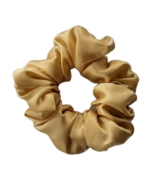 100% Mulberry Silk Scrunchie Champagne Floral Ponytail Holder for Women ... - £7.40 GBP