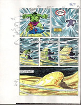 Original 1985 Incredible Hulk 309 color guide production art page, Marve... - $90.01