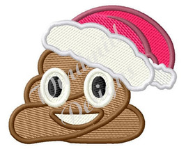Poop Emoji Santa - Machine Embroidery Design - £2.78 GBP
