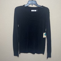 Luvic &amp; beau KNOT 100% CASHMERE sweater BLACK SZ L - £46.92 GBP