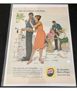 Vtg 1960 Full Page PEPSI Ad THE SOCIABLES &quot;Be Sociable, Have a Pepsi&quot; Ar... - $4.50