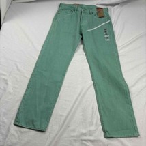 NWT Levi&#39;s 501 Original Mens Straight Jeans Green Relaxed Fit Mid Rise 3... - £38.93 GBP