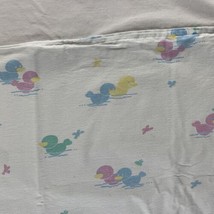 Vintage Hospital Baby Receiving Swaddling Blanket Pastel Ducks 32” X 31” EUC - £20.16 GBP