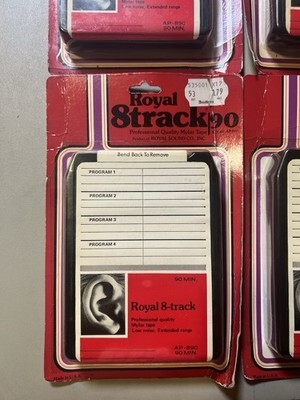 NOS Royal 8 Track 90 AP-890 Sealed Set Of 4 Item image 2